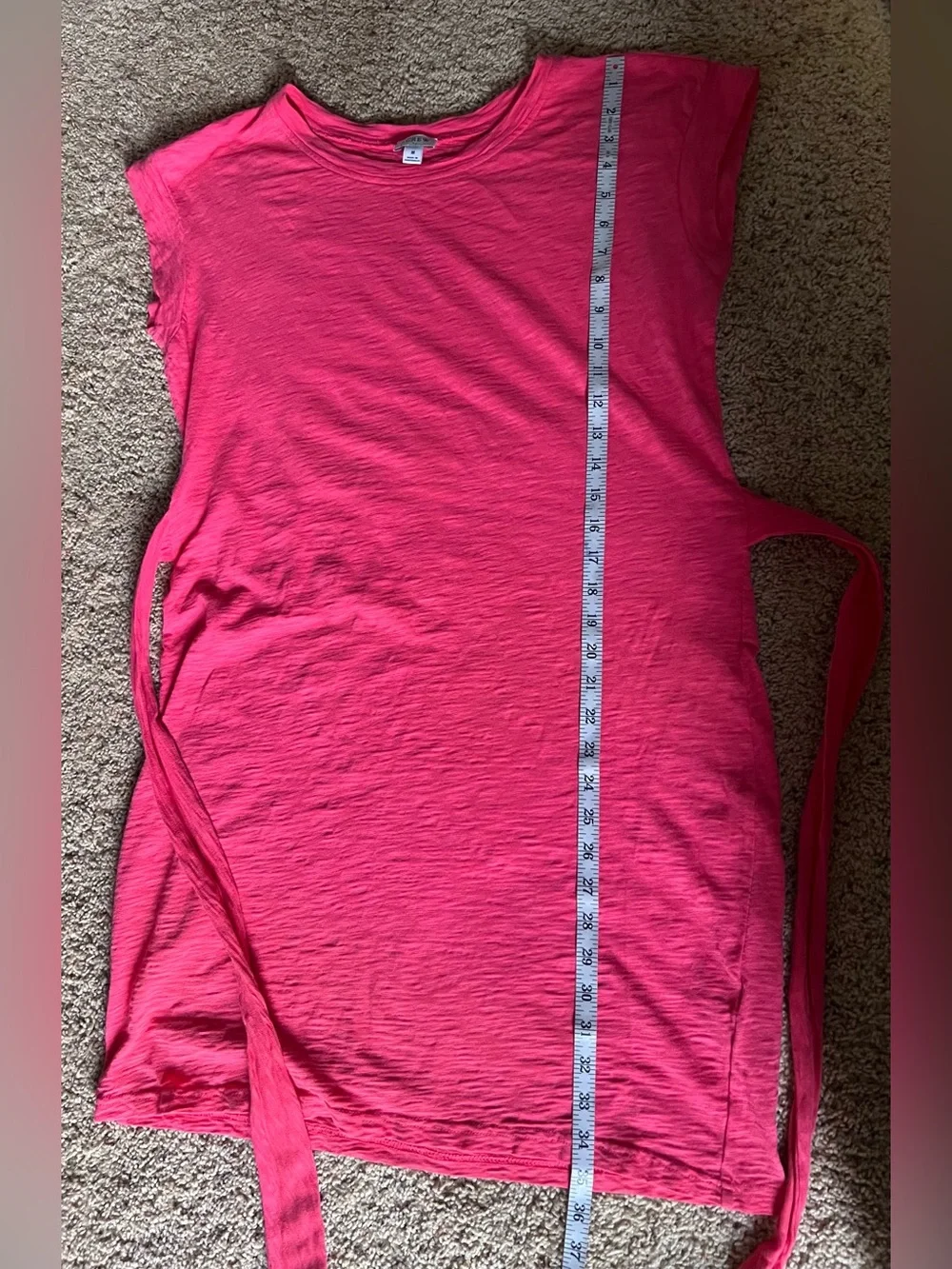 J. Crew Bright Pink casual tie waist dress